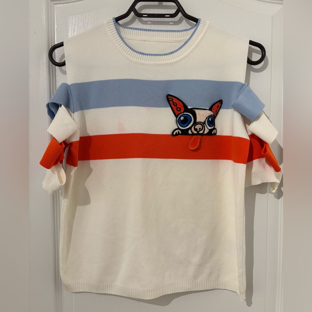 Vintage | Chic White Knit Sweater Top